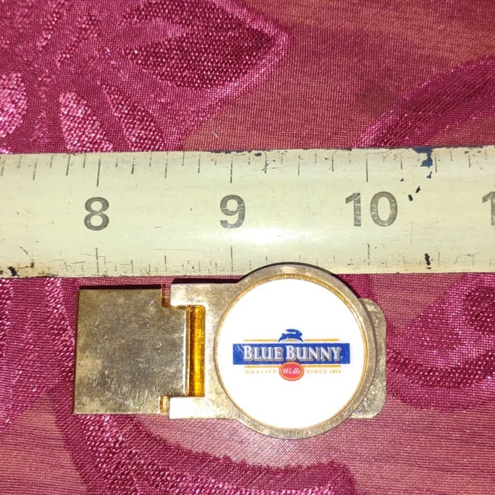 🐇 Vintage Wells BLUE BUNNY GOLD MONEY CLIP